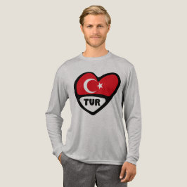 Turkije Heart Flag TUR landcode Tri-Blend Shirt