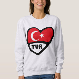Turkije Heart Flag TUR landcode Trui