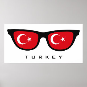 Turkije heeft aangepaste tekst en kleuren poster
