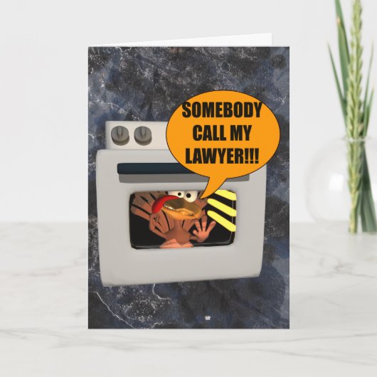 Turkije heeft Kaart Thanksgiving advocaat nodig (Voorkant)