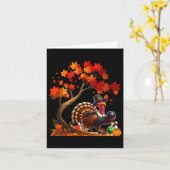 Turkije Herfst Tree Thanksgiving Bowling Lover Spe Kaart (Gele Bloem)