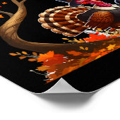 Turkije Herfst Tree Thanksgiving Bowling Lover Spe Poster (Hoek)