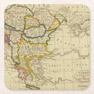 Turkije, Hongarije Kartonnen Onderzetters