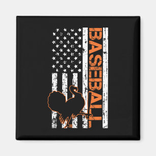 Turkije Honkbal American Flag Thanksgiving Day Spo Magneet