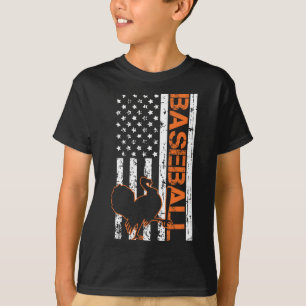 Turkije Honkbal American Flag Thanksgiving Day Spo T-shirt