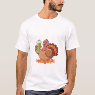 Turkije houdt van Matcha-drank Thanksgiving T-shirt