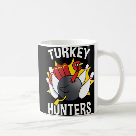 Turkije Hunters Bowling Fun Bowling Gift Koffiemok (Rechts)