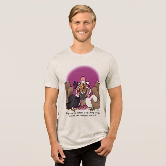 Turkije Huwelijk Mannen Tri-Blend Shirt (Voorkant volledig)