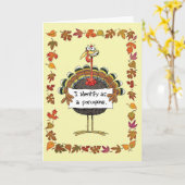 Turkije Identificatie Thanksgiving Kaart (Gele Bloem)