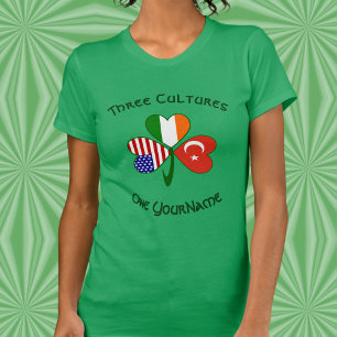 Turkije Ierland VS Klaver Vlag Persoonlijk T-shirt