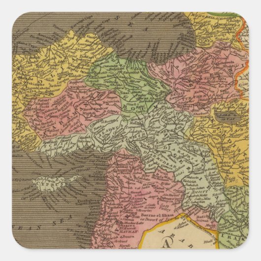 Turkije in Azië 2 Vierkante Sticker (Voorkant)