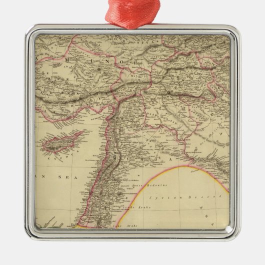 Turkije in Azië 3 Metalen Ornament (Voorkant)