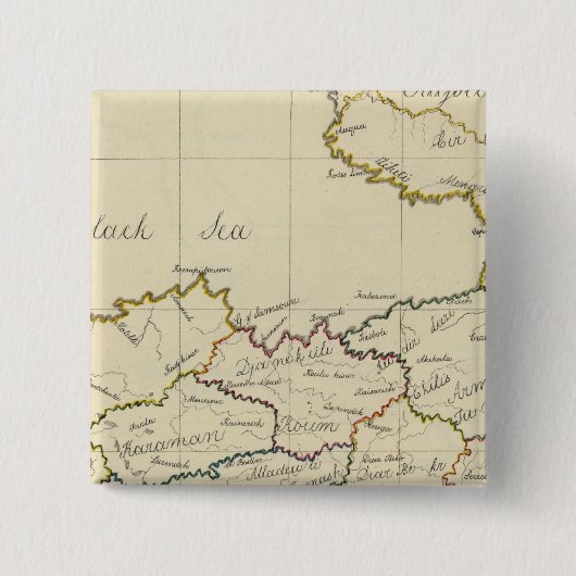 Turkije in Azië 3 Vierkante Button 5,1 Cm (Voorkant)