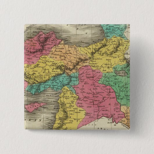 Turkije in Azië 3 Vierkante Button 5,1 Cm (Voorkant)