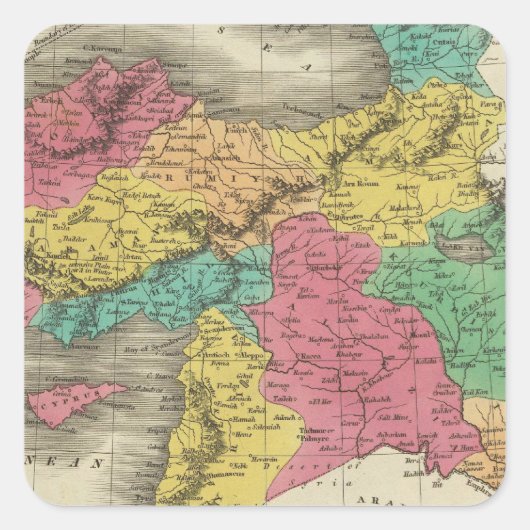 Turkije in Azië 3 Vierkante Sticker (Voorkant)