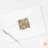 Turkije in Azië 3 Vierkante Sticker (Envelop)