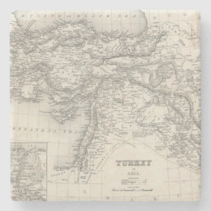 Turkije in Azië 4 Stenen Onderzetter