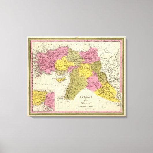 Turkije in Azië Canvas Afdruk (Voorkant)