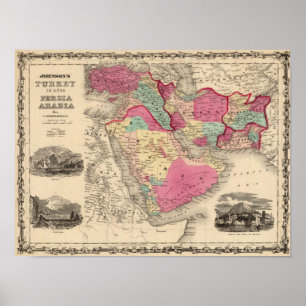 Turkije in Azië Persia Arabiandc Poster