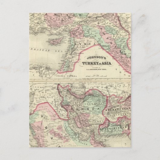 Turkije in Azië, Perzië, Arabië, Beloetsjistan Briefkaart (Voorkant)