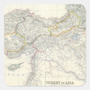 Turkije in Azië, Transkaukasië Vierkante Sticker