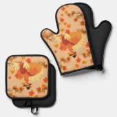 Turkije in de Herfst Ovenwant & Pannenlap Set (Voorkant / Achterkant)