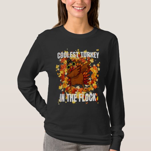 Turkije in de kudde Thanksgiving Turkije T-shirt (Voorkant)