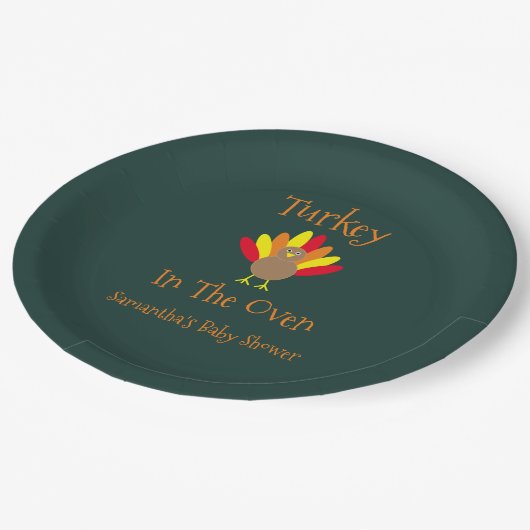 Turkije in de Oven Papieren Bordje (Gekanteld)