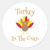 Turkije in de Oven Ronde Sticker (Voorkant)