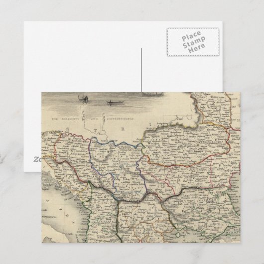 Turkije in Europa Briefkaart (Voorkant / Achterkant)