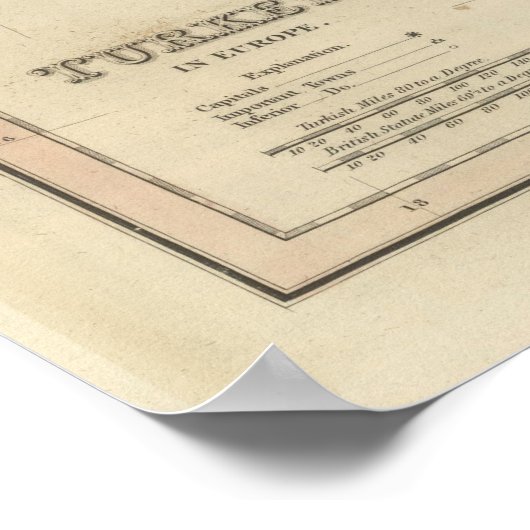 Turkije in Europa Poster (Hoek)