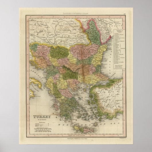 Turkije in Europa Poster (Voorkant)