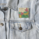 Turkije in Europa Vierkante Button 5,1 Cm (In situ)
