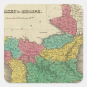 Turkije in Europa Vierkante Sticker (Voorkant)