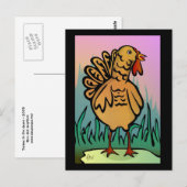 Turkije in het gras-Briefkaart Briefkaart (Voorkant / Achterkant)