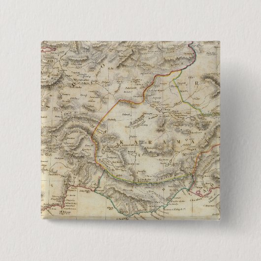 Turkije in Klein Azië Vierkante Button 5,1 Cm (Voorkant)