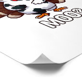 Turkije in Koe kostuum, Moo Grappige Thanksgiving  Poster (Hoek)
