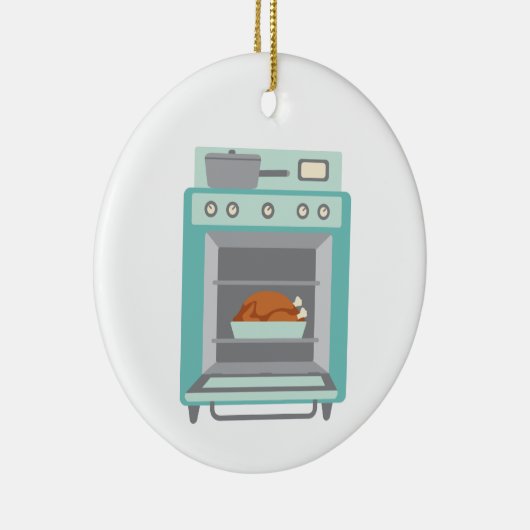 Turkije in Oven Keramisch Ornament (Rechts)