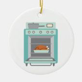 Turkije in Oven Keramisch Ornament (Voorkant)