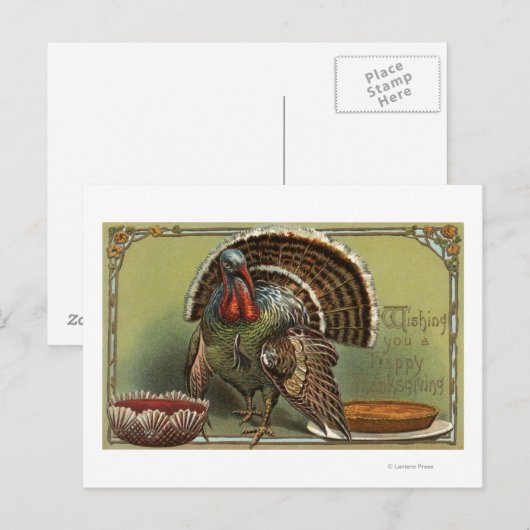 Turkije in Punch en Pie Briefkaart (Voorkant / Achterkant)