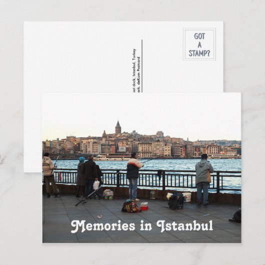 Turkije Istanboel Souvenir Briefkaart voor Postcro (Voorkant / Achterkant)