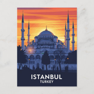 Turkije Istanbul Blauwe Moskee Briefkaart