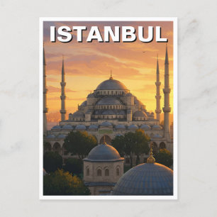 Turkije Istanbul Blauwe Moskee Briefkaart