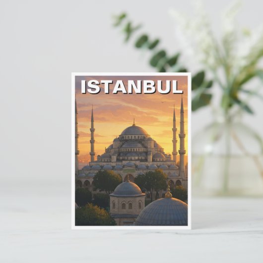 Turkije Istanbul Blauwe Moskee Briefkaart (Staand voorkant)
