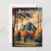 Turkije Istanbul Blauwe Moskee Briefkaart (Voorkant / Achterkant)