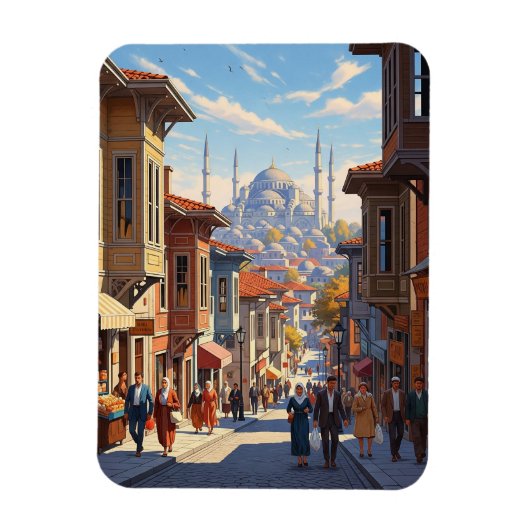 Turkije Istanbul Blauwe Moskee Magneet (Verticaal)