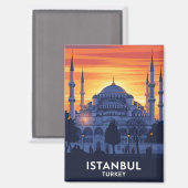 Turkije Istanbul Blauwe Moskee Magneet (Voorkant / Achterkant)