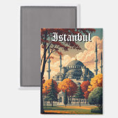 Turkije Istanbul Blauwe Moskee Magneet (Voorkant / Achterkant)
