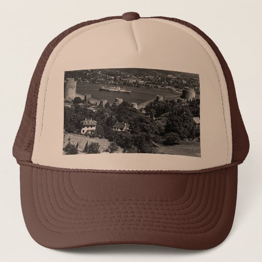 Turkije Istanbul Bosphorus fortress Canvas Trucker Pet (Voorkant)