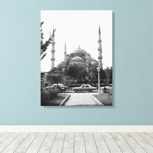  Turkije Istanbul de blauwe moskee Canvas Afdruk (Insitu (Houten vloer))